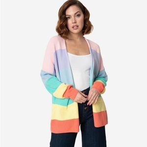 Unique Vintage Plus Size Ghost Cardigan 